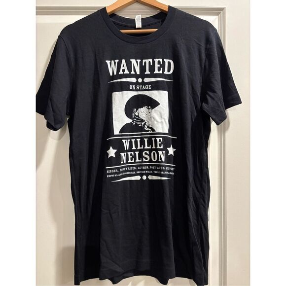 Willie Nelson Wanted T-shirt size Medium - Picture 1 of 2